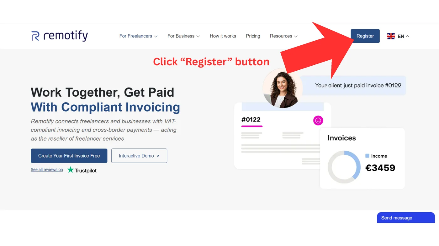 Click Register