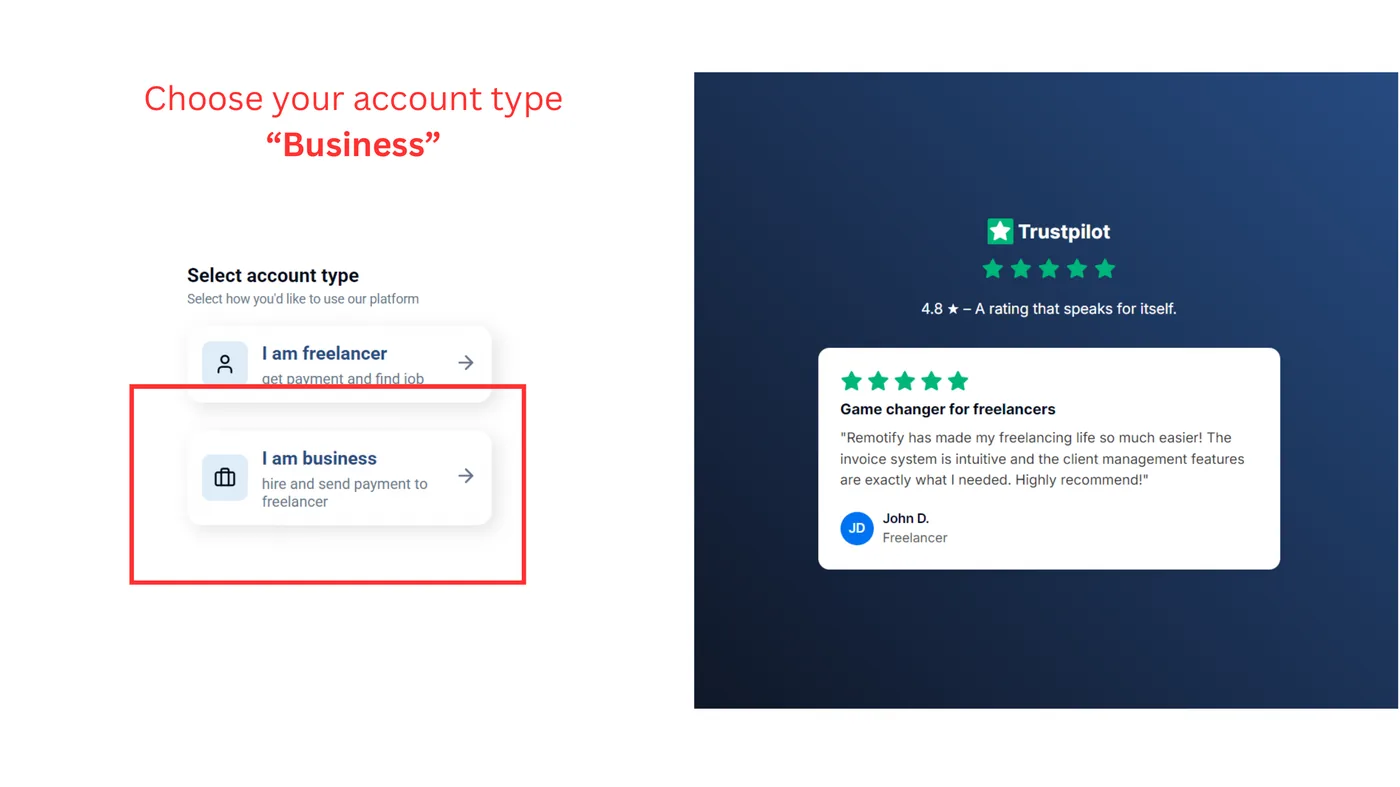 Choose your account type