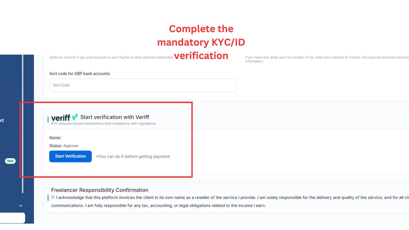 Complete KYC verification
