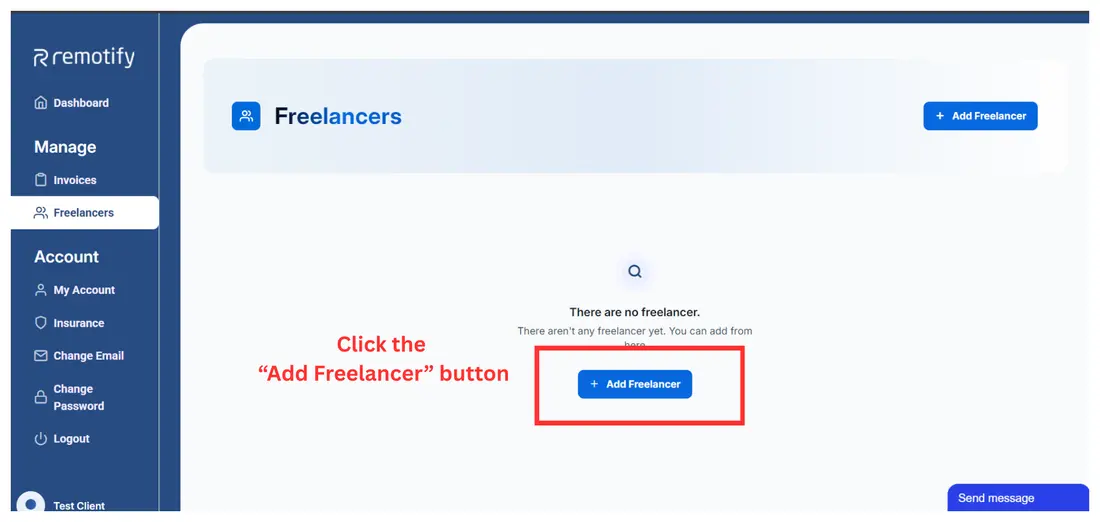 Click Add Freelancer