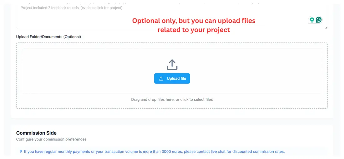 Upload supporting files (optional)