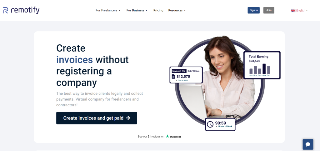 Remotify stands out as a top choice among invoicing tools that are a alternatives to Useme
