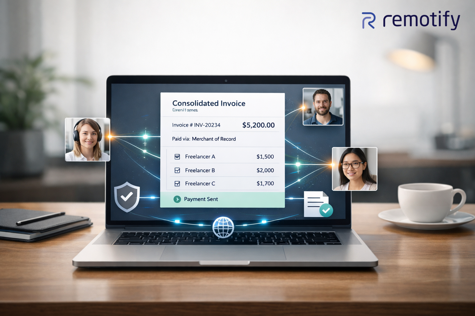 pay multiple freelancers with one invoice