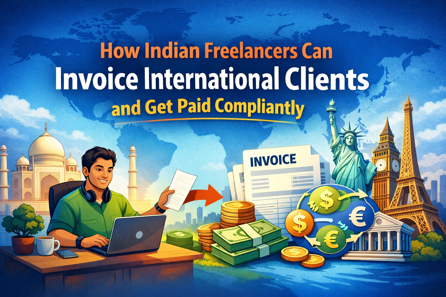 invoice international clients from India