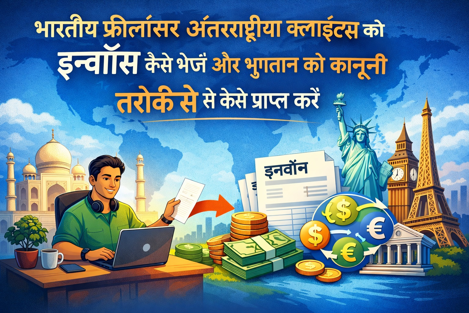 भारत से अंतरराष्ट्रीय क्लाइंट्स को इनवॉइस